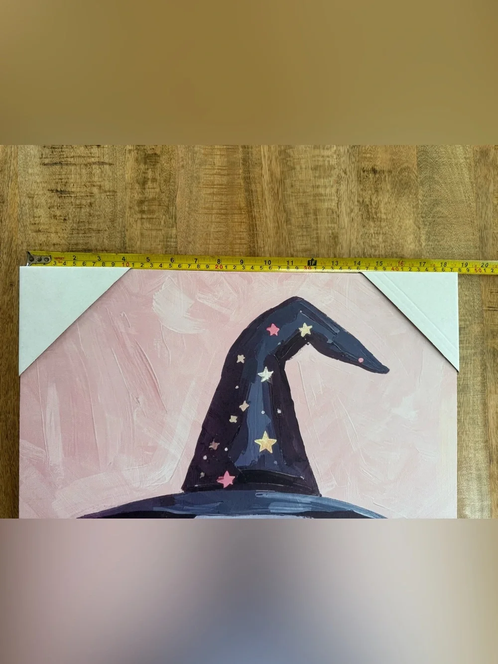 Halloween Ghost Canvas Print | Pink Coquette Wall Art | Witch Hat Pumpkin Preppy